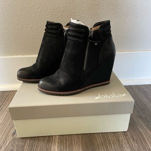 Biala Black Heeled Boots for Women